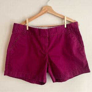 J. Crew Purple Broken-In Chino Shorts Size 12